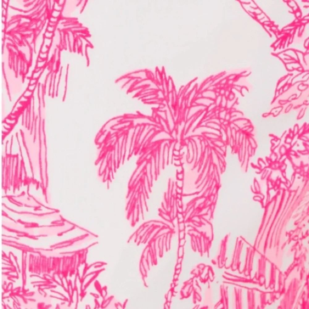 NWT Lilly Pulitzer CORSO CROP PANT UPF 50+ RESORT WHITE PB ANNIVERSARY TOILE 4 - Picture 7 of 10